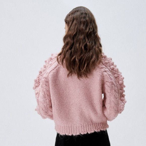 Zara KNIT CARDIGAN WITH GEM BUTTON - Picture 8 of 15